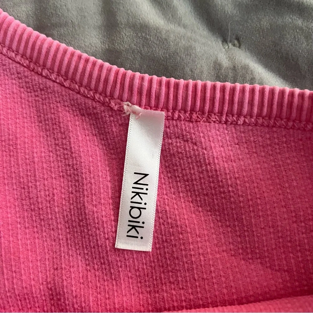 Pink One-Shoulder Ribbed Top - Picture 2 of 2